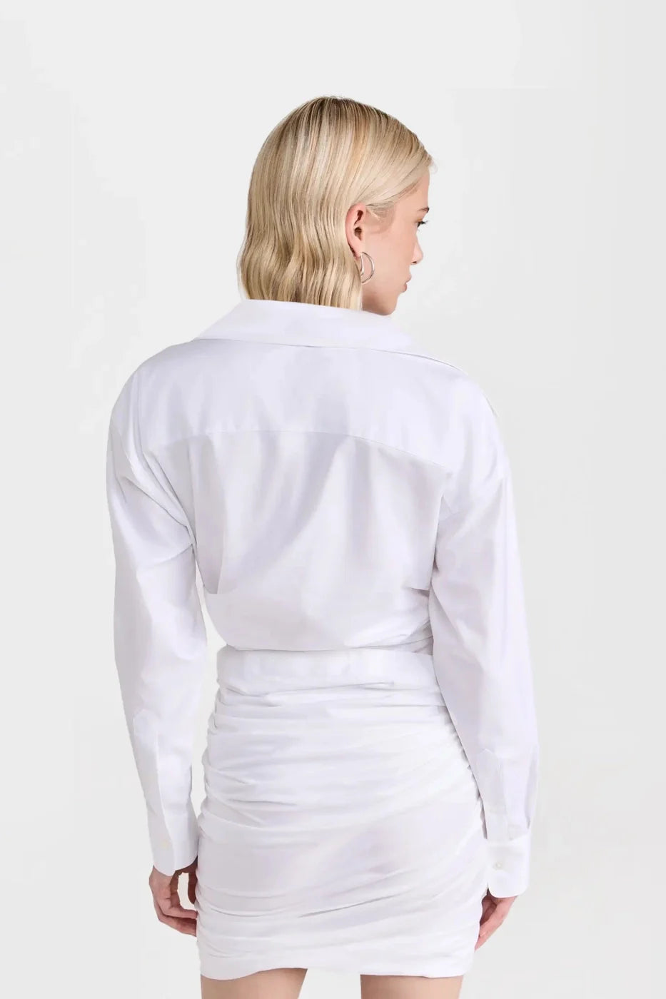 "Stylish short dresses with unique draping and comfortable fit."