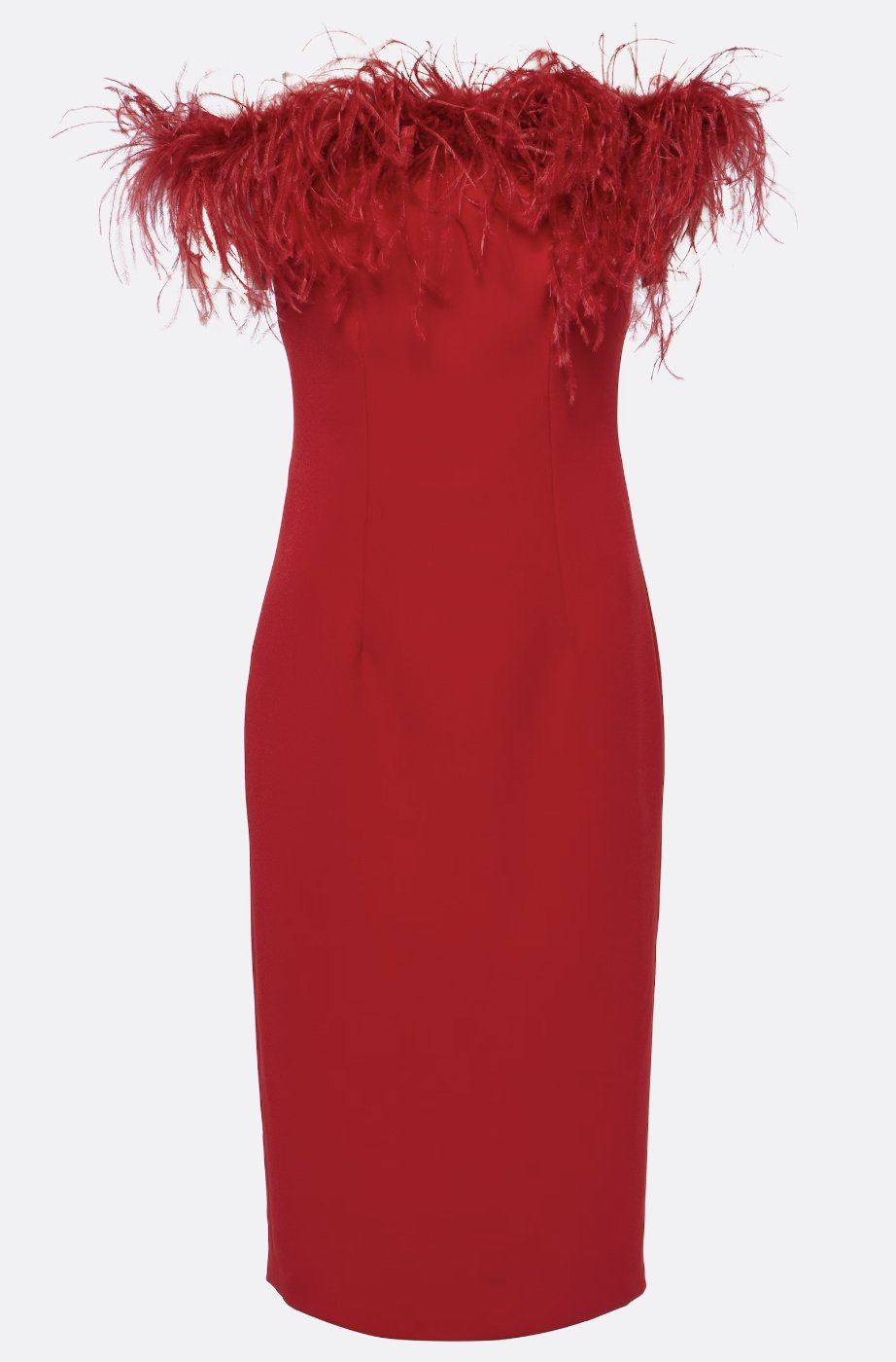 Amelia feather trimmed midi-dresses - FELIPE ALBERNAZ