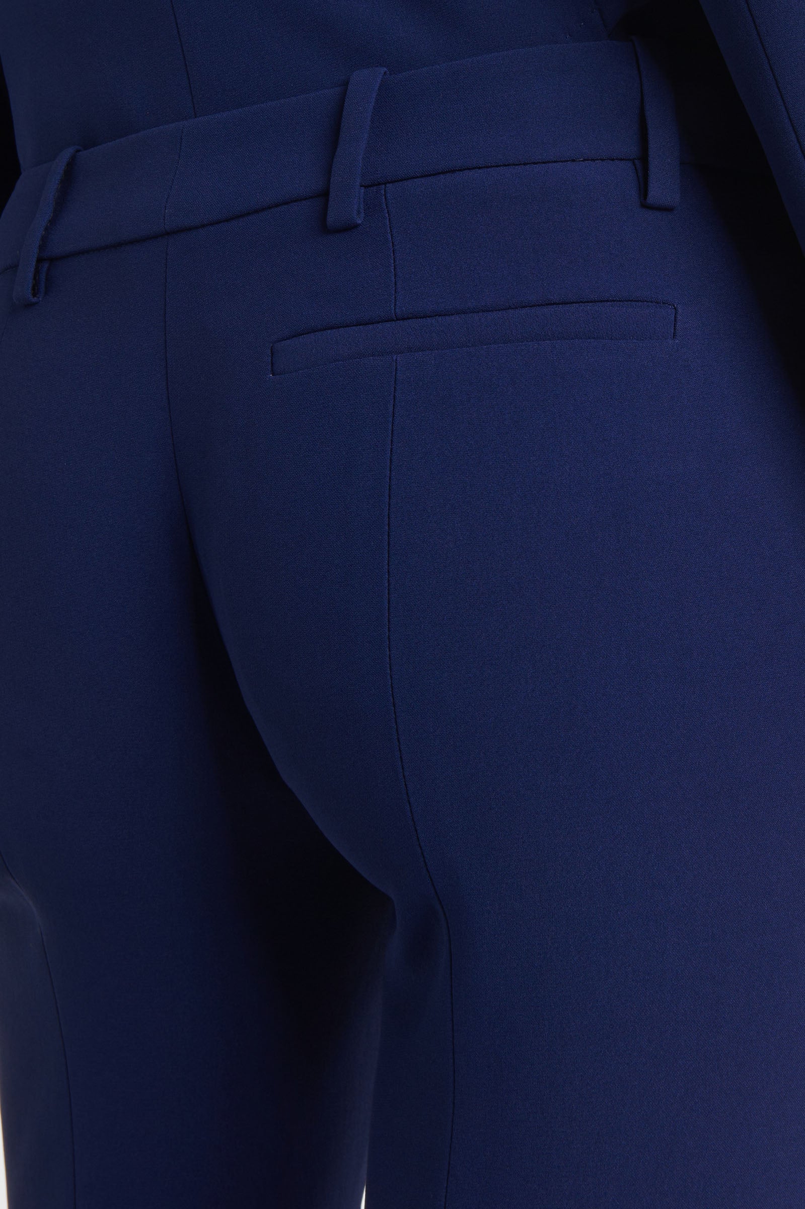 Blue tailored pants – back pocket detail