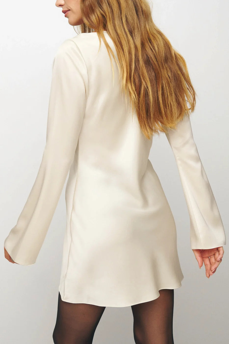 Satin Dress Cowl Neck