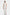 Front view of white gown with cut-out detail and thigh-high slit.