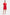 Scarlet flounce hem dress, short sleeves, model wearing, front view, pink heels.