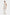 Elegant front view of ivory silk halter gown on model.