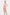 Front view of sleeveless watercolor print midi dress with draped waist detail.