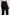 Back view of tailored black suit pants, showing rear pocket details and white shirt.
