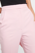 High-rise Sheila Pink Pants with flared fit and vertical seams.