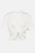 Stylish embellished crop top t-shirt made from organic cotton.