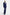 Blue tailored crepe blazer on model – front view