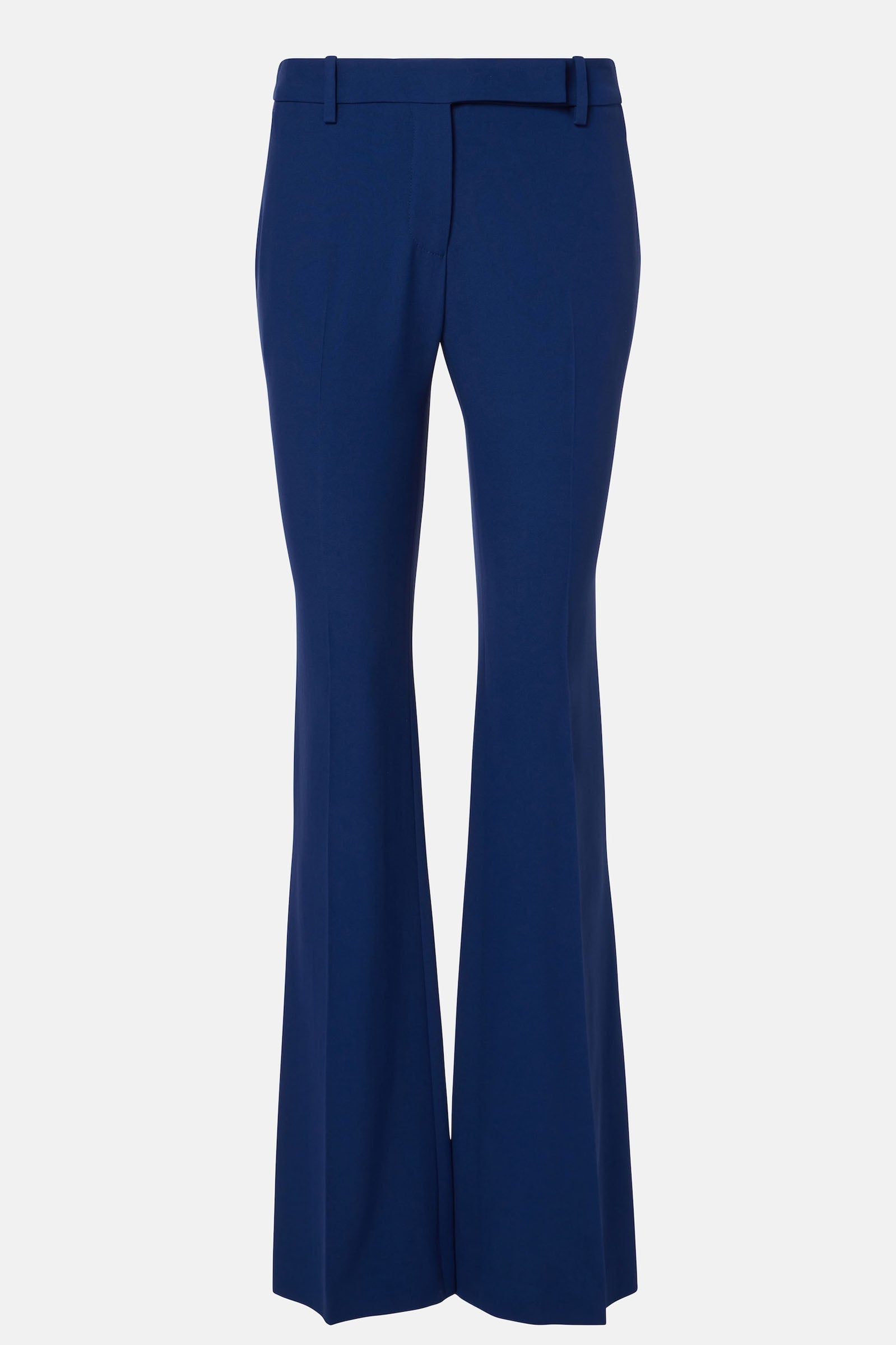 Blue flared suit pants – full garment
