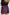 Elegant A-line skirt in fuchsia with checkered floral jacquard