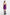 Purple short dress with open back and bow – back view