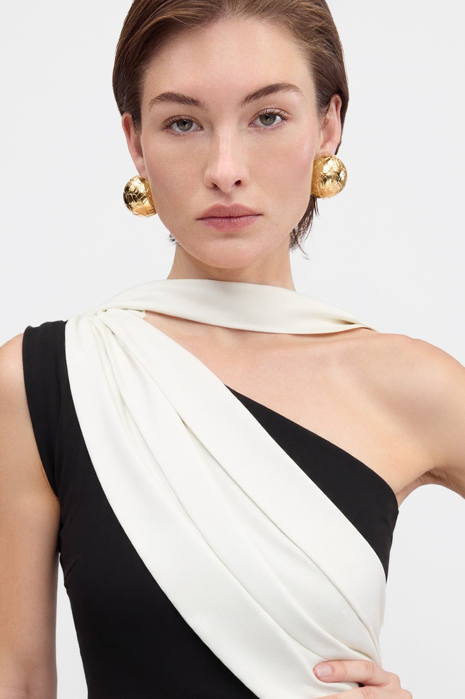 Black and White Gown Dress