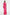 Pink maxi dress with asymmetric one sleeve – back view