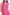 Pink maxi dress in recycled polyester – neckline and scarf detail