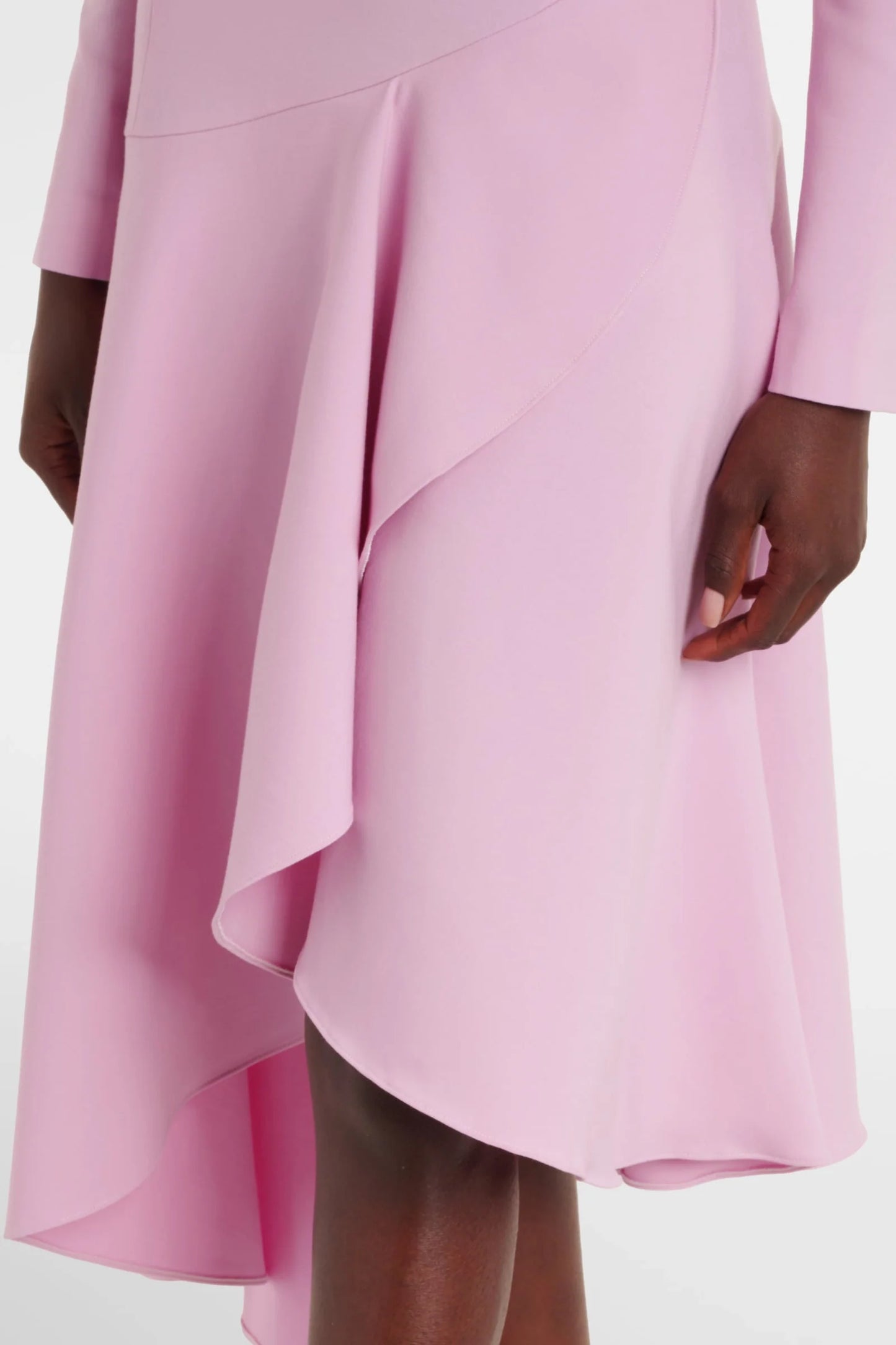Asymmetrical hemline midi dress made in Spain