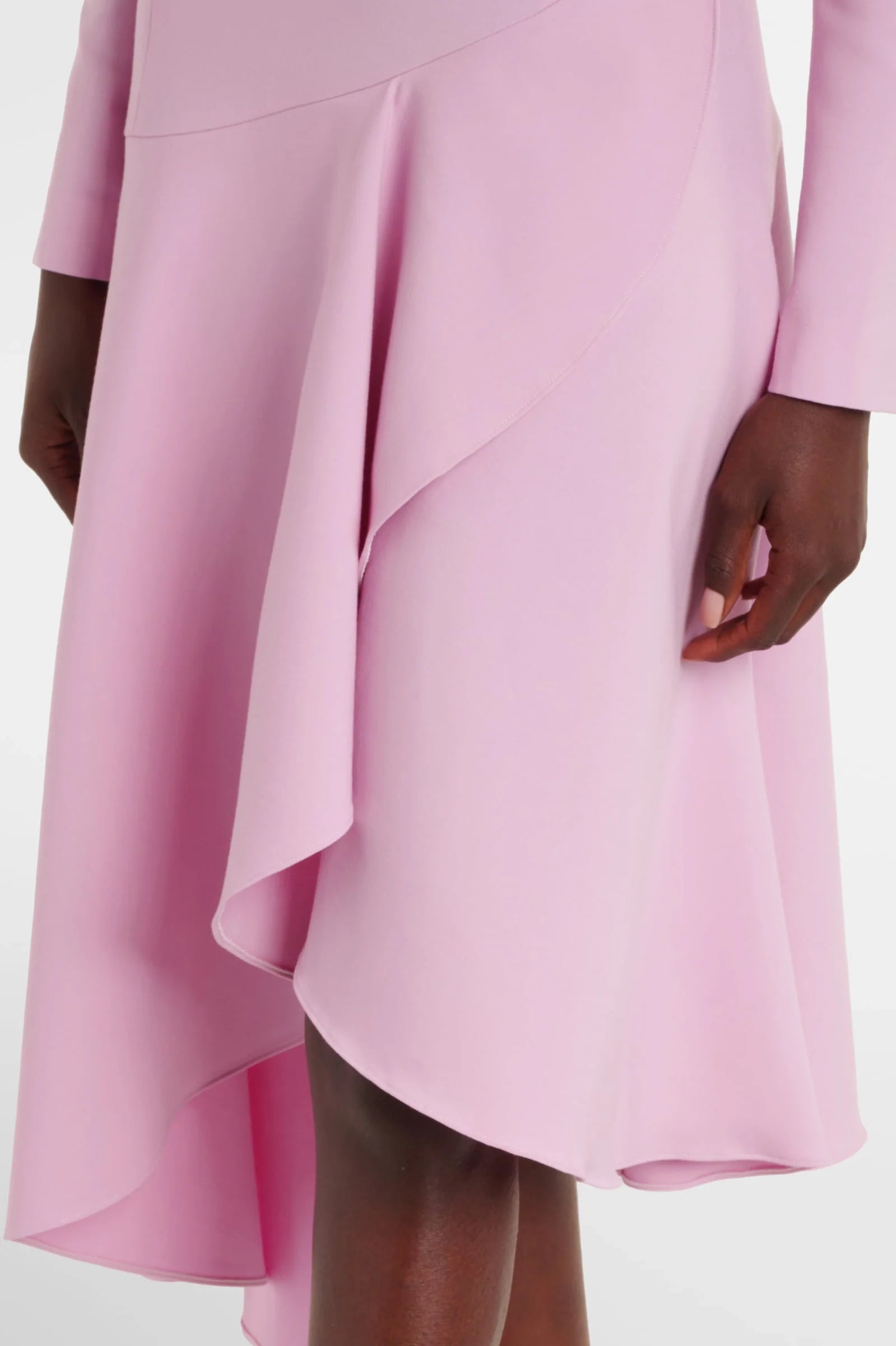 Asymmetrical hemline midi dress made in Spain