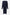 Profile view of Felipe Albernaz Nok Navy Dress – structured shoulder and elegant drape in navy crepe