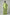 Sheer Lime Green Chiffon Cape Dress with High Neck