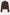 Cropped brown shirt by Felipe Albernaz – flat lay front view highlighting elastic hem and tailored collar