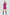 Fuchsia satin shirt dresses with draped skirt