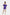Giulia Taffeta Minidress in purple with elegant puff sleeves.