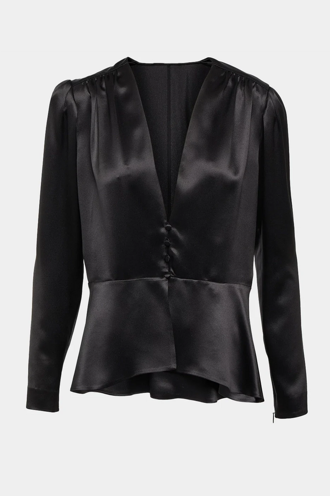 Ember peplum satin blouse - FELIPE ALBERNAZ