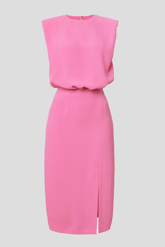 Stylish pink midi dresses, ideal for making an impression.