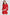 Ruffled stretch-crepe dresses in vibrant red with long sleeves.